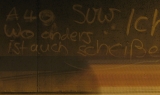 Schrift im Tunnel
